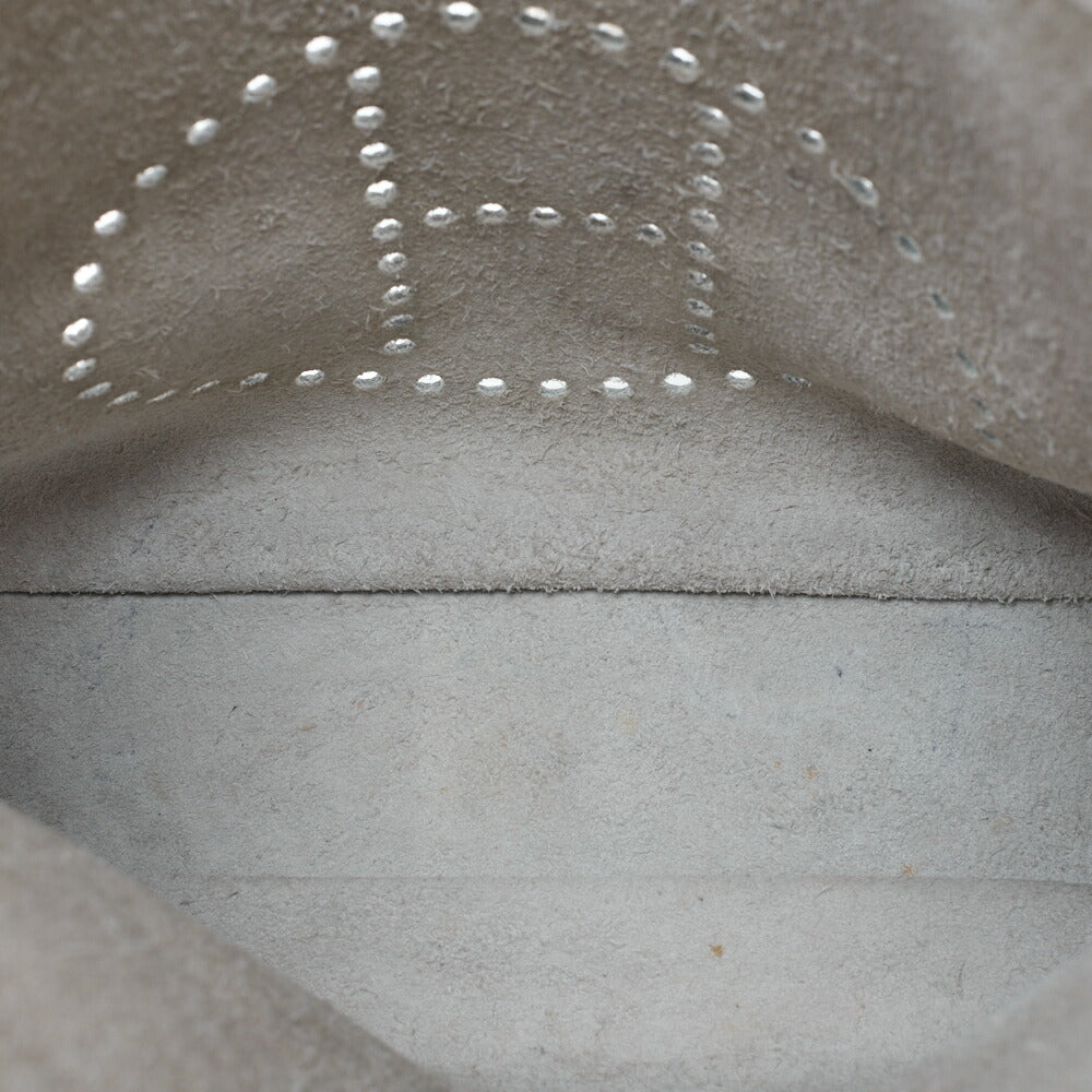 HERMES Evelyn PM Shoulder Bag Trion Clemence White Silver-Tone Hardware, Pre-Owned