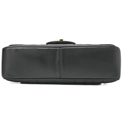 CHANEL Chain Shoulder Bag Mademoiselle Turnlock Lambskin Black Gold-Tone Hardware, Pre-Owned