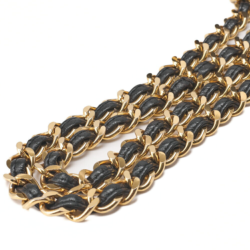 CHANEL Chain Shoulder Bag Mademoiselle Turnlock Lambskin Black Gold-Tone Hardware, Pre-Owned