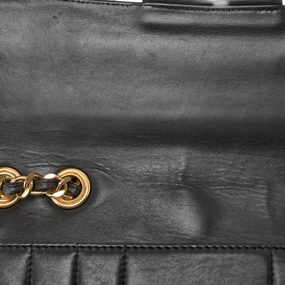 CHANEL Chain Shoulder Bag Mademoiselle Turnlock Lambskin Black Gold-Tone Hardware, Pre-Owned