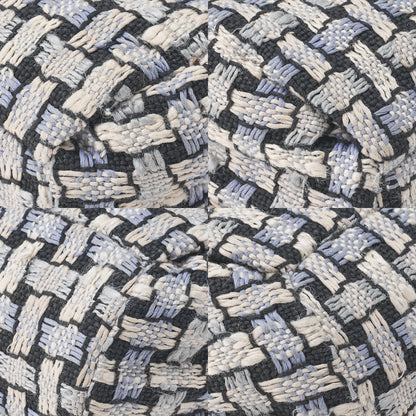 CHANEL Matelasse Bicolore Push Lock Chain Shoulder Leather x Cotton White Silver-Tone Hardware, Pre-Owned