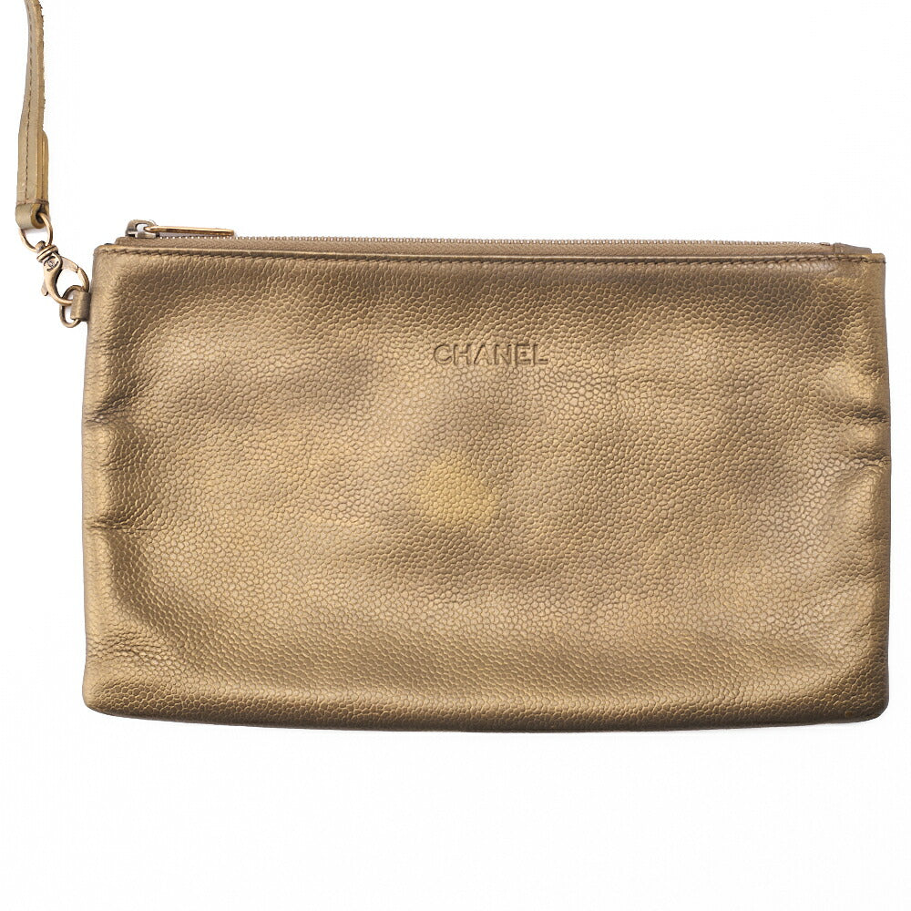 CHANEL Matelasse Tote Bag Caviar Skin with Coco Charm Gold Gold-Tone Hardware, Pre-Owned