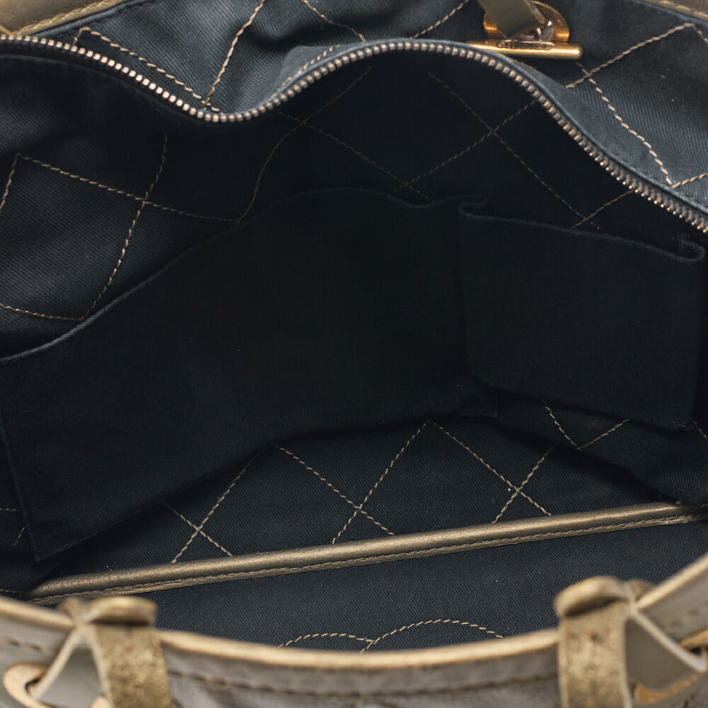 CHANEL Matelasse Tote Bag Caviar Skin with Coco Charm Gold Gold-Tone Hardware, Pre-Owned