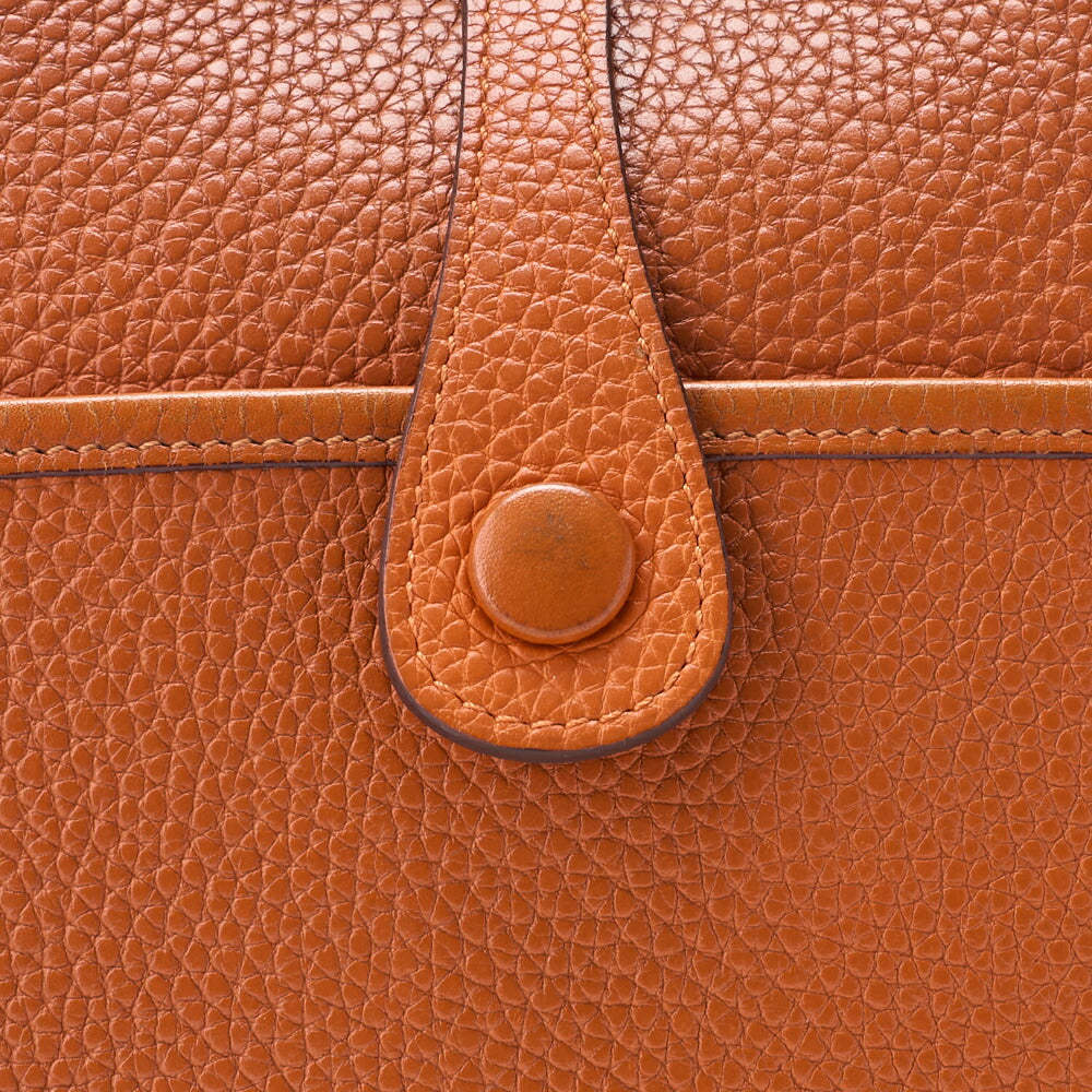 HERMES Evelyn PM Shoulder Bag Trion Clemence Orange Silver-Tone Hardware, Pre-Owned