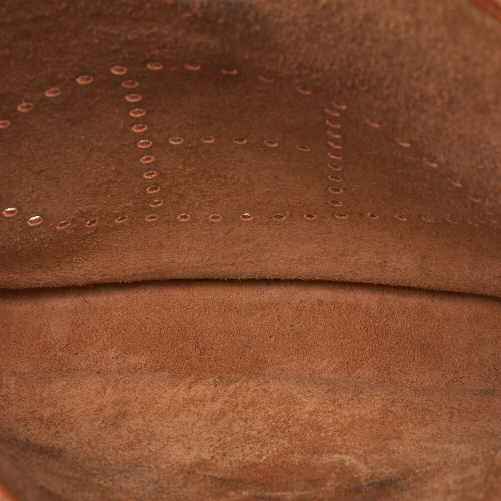 HERMES Evelyn PM Shoulder Bag Trion Clemence Orange Silver-Tone Hardware, Pre-Owned