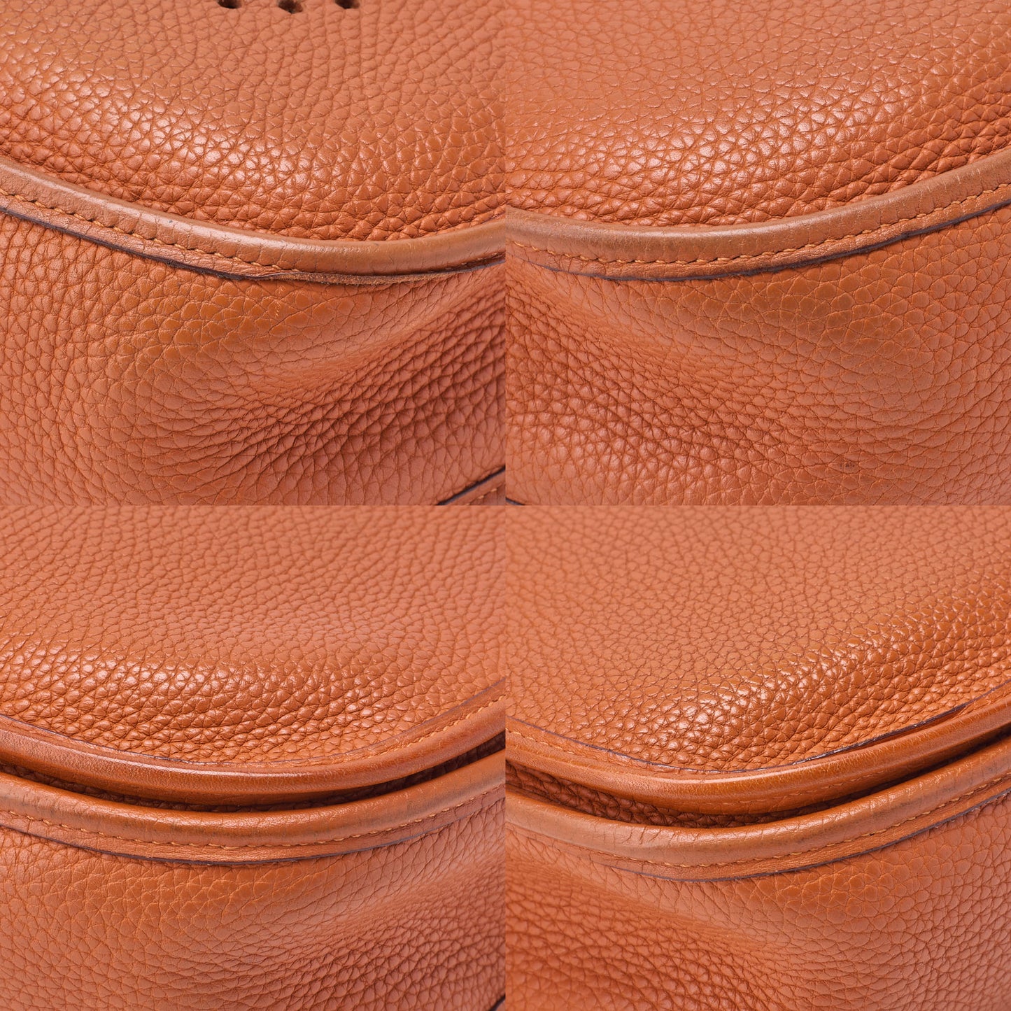 HERMES Evelyn PM Shoulder Bag Trion Clemence Orange Silver-Tone Hardware, Pre-Owned