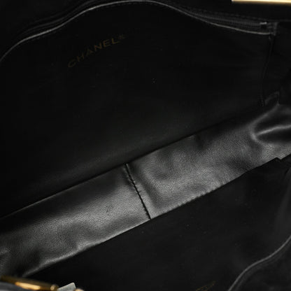 CHANEL Chain Shoulder Bag Matelasse Calfskin Black Gold-Tone Hardware, Pre-Owned