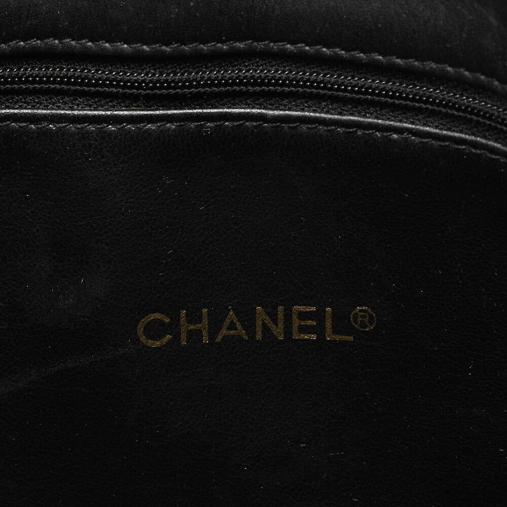 CHANEL Chain Shoulder Bag Matelasse Calfskin Black Gold-Tone Hardware, Pre-Owned