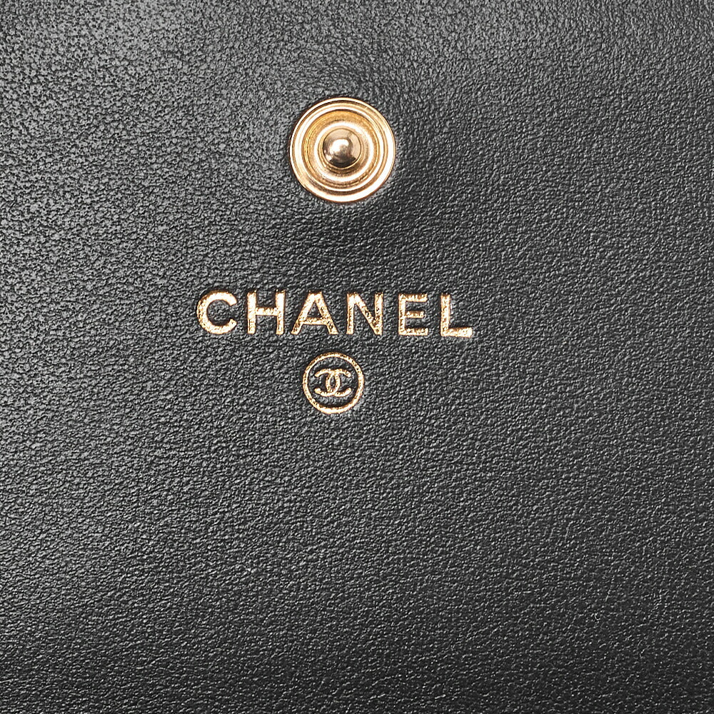 CHANEL Shoulder Bag Waist Bag Mini Size Boy Chanel Caviar Skin Black Gold-Tone Hardware, Pre-Owned