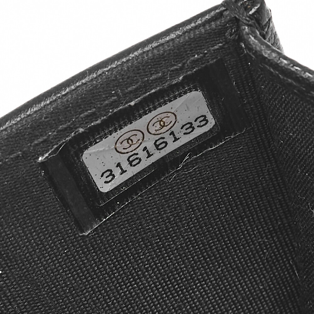 CHANEL Shoulder Bag Waist Bag Mini Size Boy Chanel Caviar Skin Black Gold-Tone Hardware, Pre-Owned