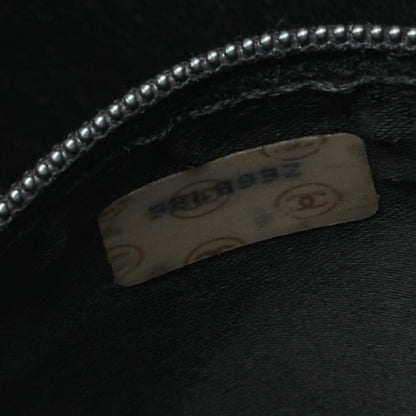 CHANEL Chain Shoulder Bag Matelasse Cocomark Caviar Skin Ball Charm Black Gold-Tone Hardware, Pre-Owned