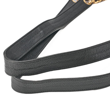 CHANEL Matlasse Outside Flap Shoulder Bag Caviar Skin Black (Gold Fittings) Women's Bag High Brand [Used] [Free Shipping]