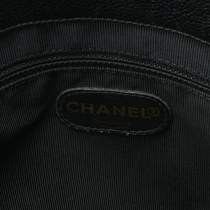 CHANEL Matlasse Outside Flap Shoulder Bag Caviar Skin Black (Gold Fittings) Women's Bag High Brand [Used] [Free Shipping]