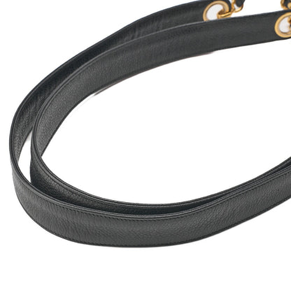 CHANEL Outside Flap Shoulder Bag Caviar Skin Black Gold-Tone Hardware, Pre-Owned