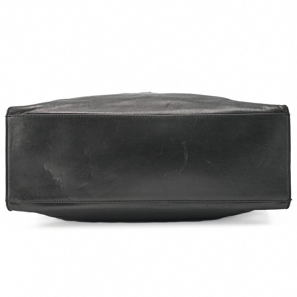 CHANEL Shoulder Bag Coco Mark Lambskin Black Large Size Gold-Tone Hardware, Pre-Owned