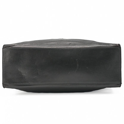 CHANEL Shoulder Bag Coco Mark Lambskin Black Large Size Gold-Tone Hardware, Pre-Owned