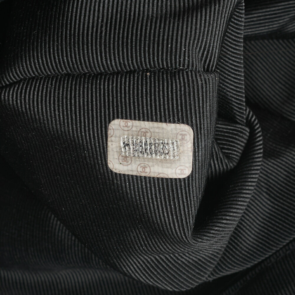 CHANEL Shoulder Bag Coco Mark Lambskin Black Large Size Gold-Tone Hardware, Pre-Owned