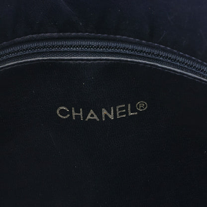 CHANEL Chain Shoulder Bag Pull Charm Double Chain Shoulder Lambskin Navy Gold-Tone Hardware, Pre-Owned