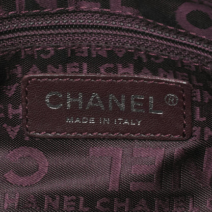 CHANEL Tote Bag Logo Fringe Leather White Silver-Tone Hardware, Pre-Owned