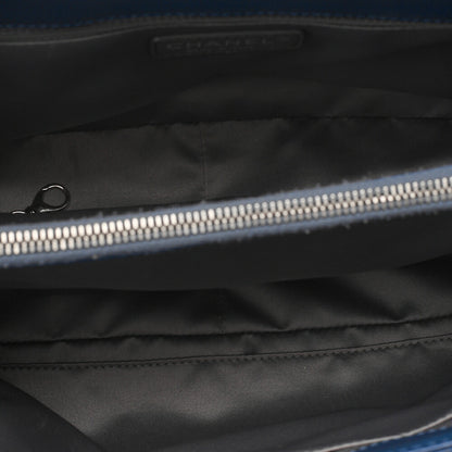 CHANEL Shoulder Bag Tote Bag Matelasse Caviar Skin Cocomark GST Double Chain Tote Navy Silver-Tone Hardware, Pre-Owned