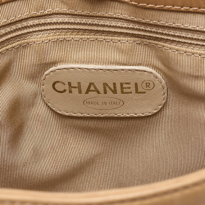 CHANEL Chain Tote Bag Coco Mark Tortoiseshell Plastic Chain Shoulder Beige Gold-Tone Hardware, Pre-Owned