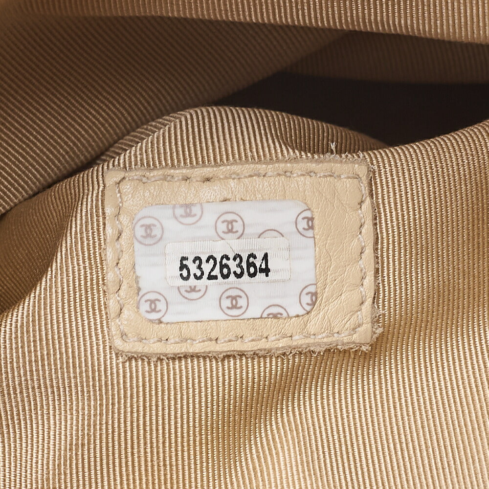 CHANEL Chain Tote Bag Coco Mark Tortoiseshell Plastic Chain Shoulder Beige Gold-Tone Hardware, Pre-Owned