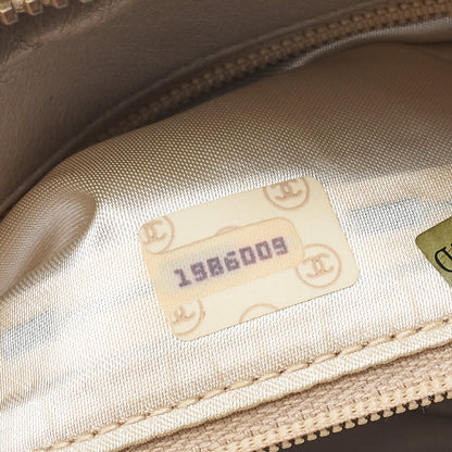 CHANEL Matelasse Coco Mark with Fringe Bijou Chain Shoulder Lambskin Beige Gold-Tone Hardware, Pre-Owned