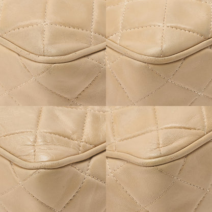 CHANEL Matelasse Coco Mark with Fringe Bijou Chain Shoulder Lambskin Beige Gold-Tone Hardware, Pre-Owned