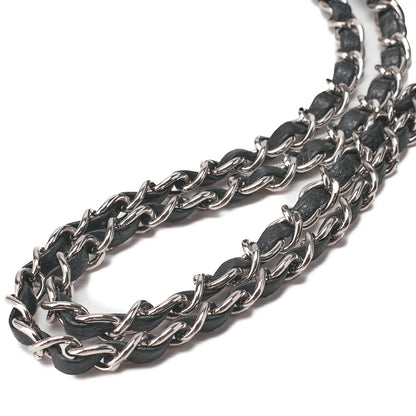 CHANEL Matelasse Coco Mark Chain Shoulder Caviar Skin Black Silver-Tone Hardware, Pre-Owned