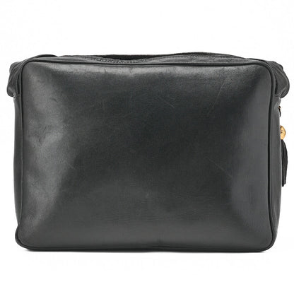 CHANEL Shoulder Bag Triple Coco Lambskin Black Gold-Tone Hardware, Pre-Owned