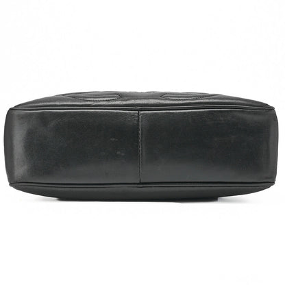 CHANEL Shoulder Bag Triple Coco Lambskin Black Gold-Tone Hardware, Pre-Owned