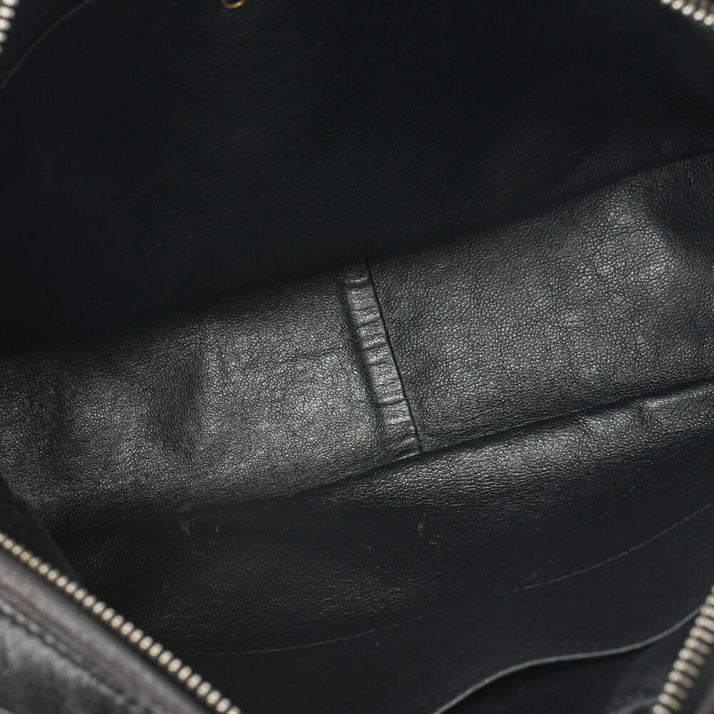 CHANEL Shoulder Bag Triple Coco Lambskin Black Gold-Tone Hardware, Pre-Owned