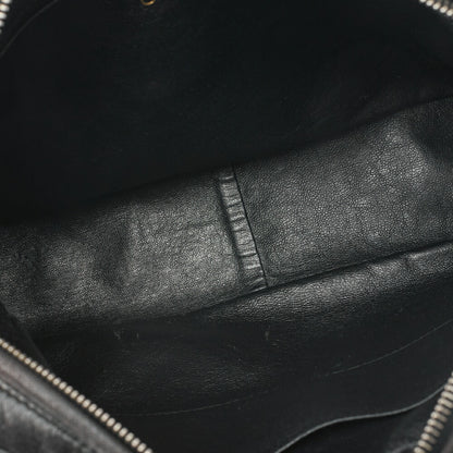 CHANEL Shoulder Bag Triple Coco Lambskin Black Gold-Tone Hardware, Pre-Owned