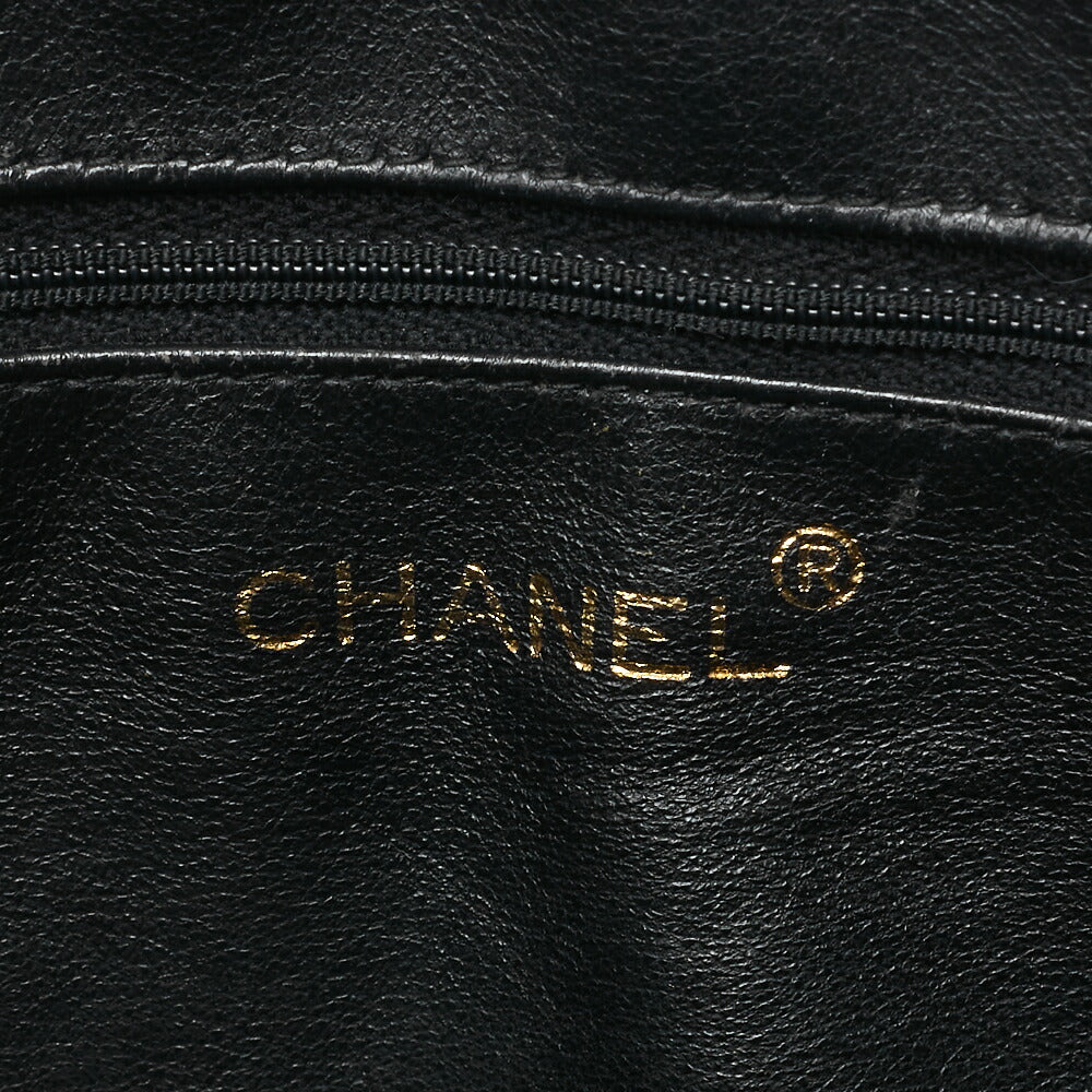 CHANEL Shoulder Bag Triple Coco Lambskin Black Gold-Tone Hardware, Pre-Owned