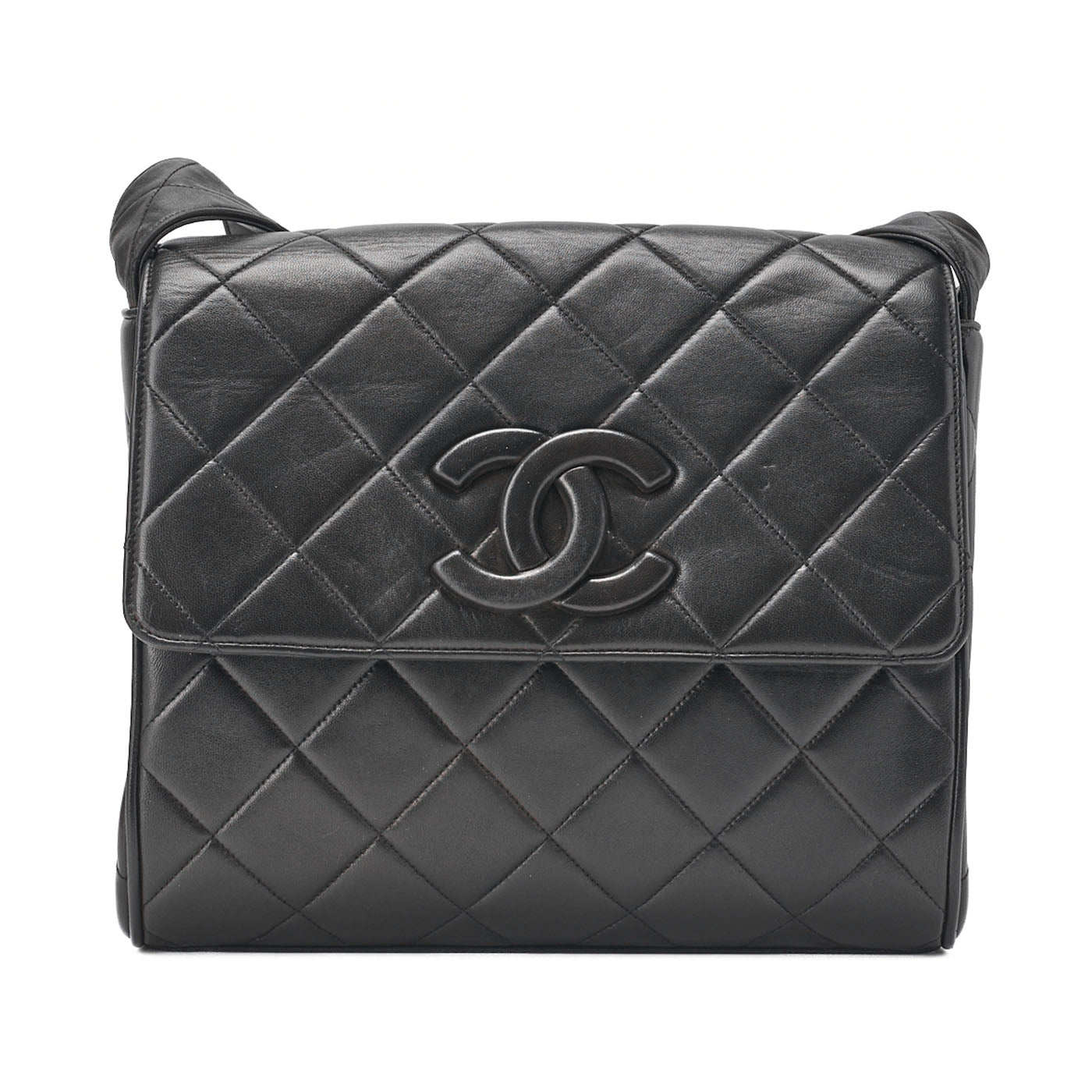 CHANEL One Shoulder Bag Matelasse Cocomark Black Gold-Tone Hardware, Pre-Owned