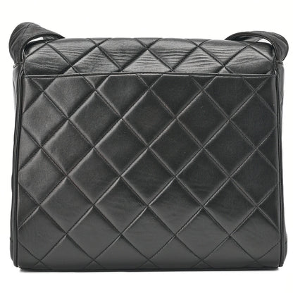 CHANEL One Shoulder Bag Matelasse Cocomark Black Gold-Tone Hardware, Pre-Owned