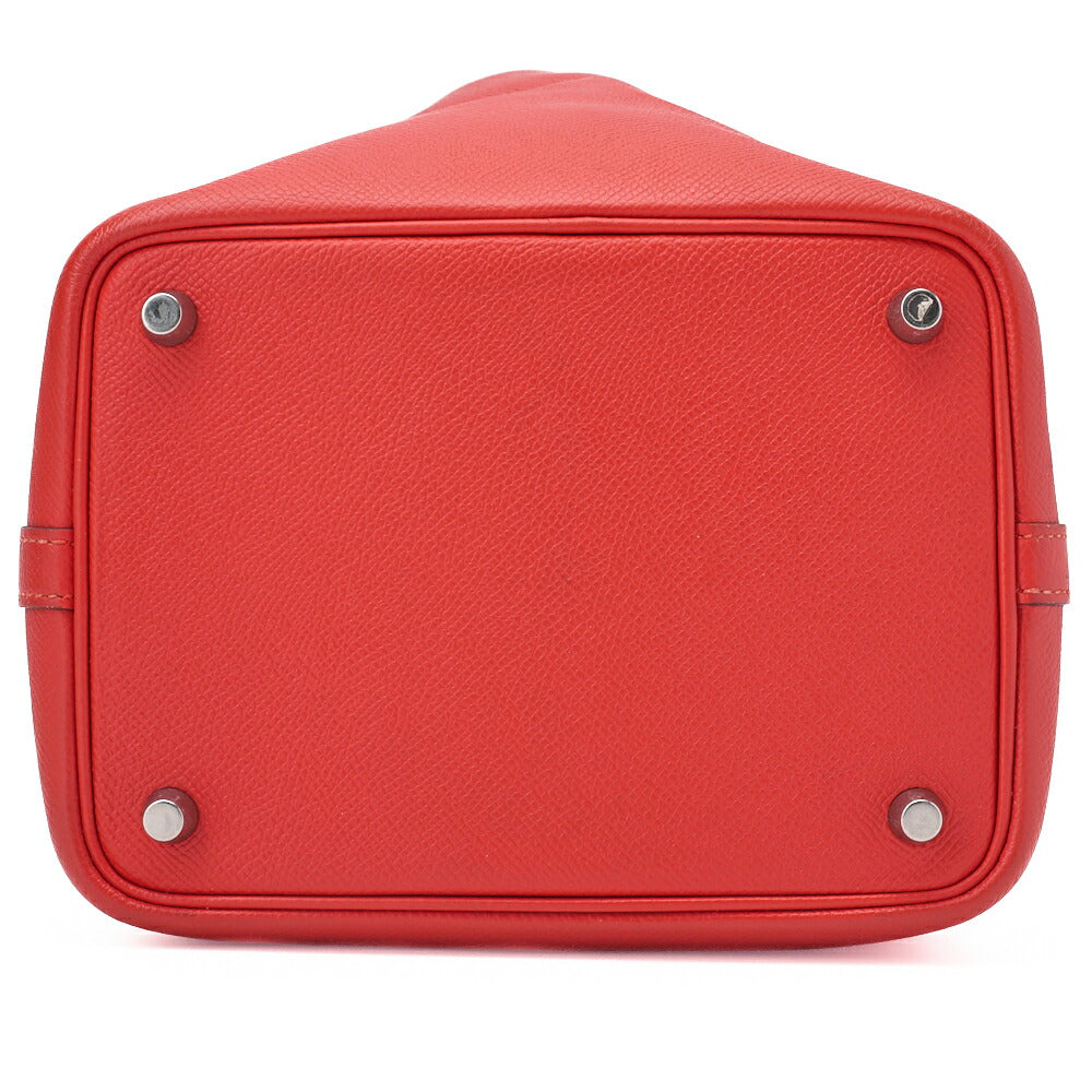 HERMES Picotan Lock PM Handbag Epson Rose Jaipur Silver-Tone Hardware, Pre-Owned