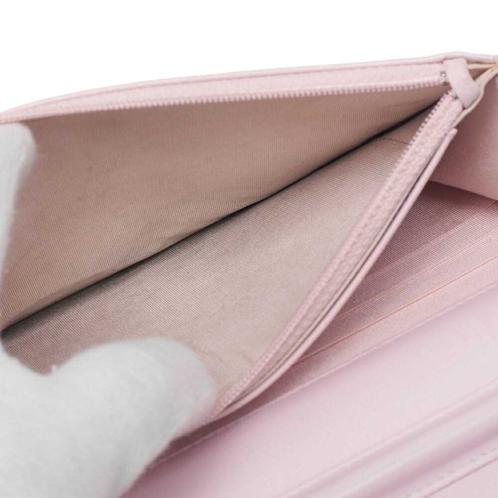 CHANEL Deauville Chain Wallet Straw x Lambskin Pink Silver-Tone Hardware, Pre-Owned