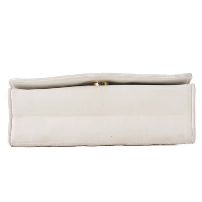 CHANEL Chain Shoulder Matelasse Coco Mark Fringe Lambskin White Gold-Tone Hardware, Pre-Owned