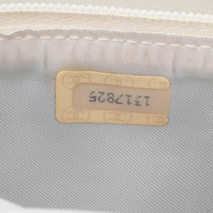 CHANEL Chain Shoulder Matelasse Coco Mark Fringe Lambskin White Gold-Tone Hardware, Pre-Owned