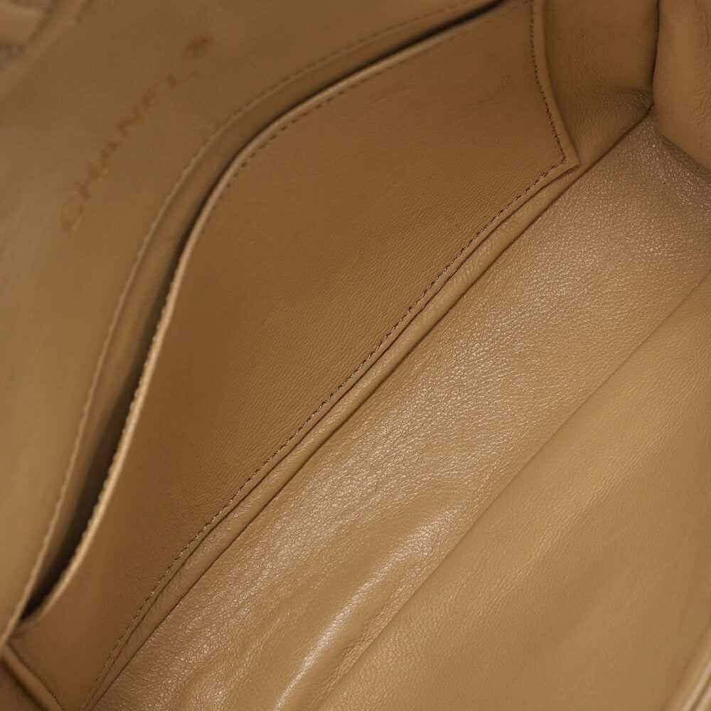 CHANEL Matelasse Big Coco Push Lock Chain Shoulder Bag Lambskin Beige Gold-Tone Hardware, Pre-Owned