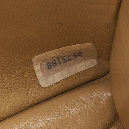 CHANEL Matelasse Big Coco Push Lock Chain Shoulder Bag Lambskin Beige Gold-Tone Hardware, Pre-Owned