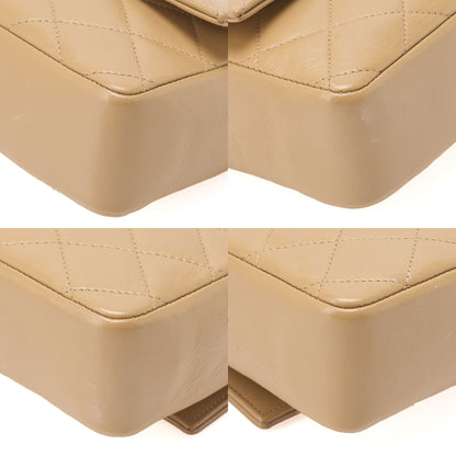 CHANEL Matelasse Big Coco Push Lock Chain Shoulder Bag Lambskin Beige Gold-Tone Hardware, Pre-Owned