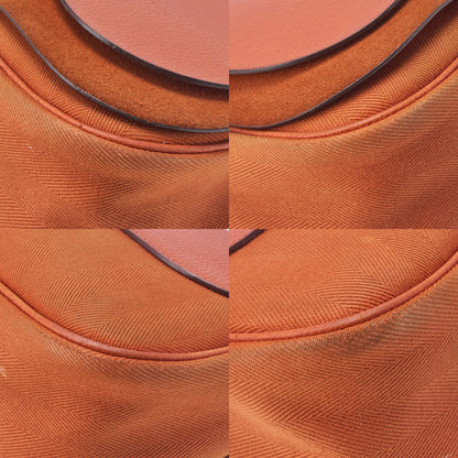 HERMES Sack Colorado MM Shoulder Bag Liege x Canvas Orange Silver-Tone Hardware, Pre-Owned