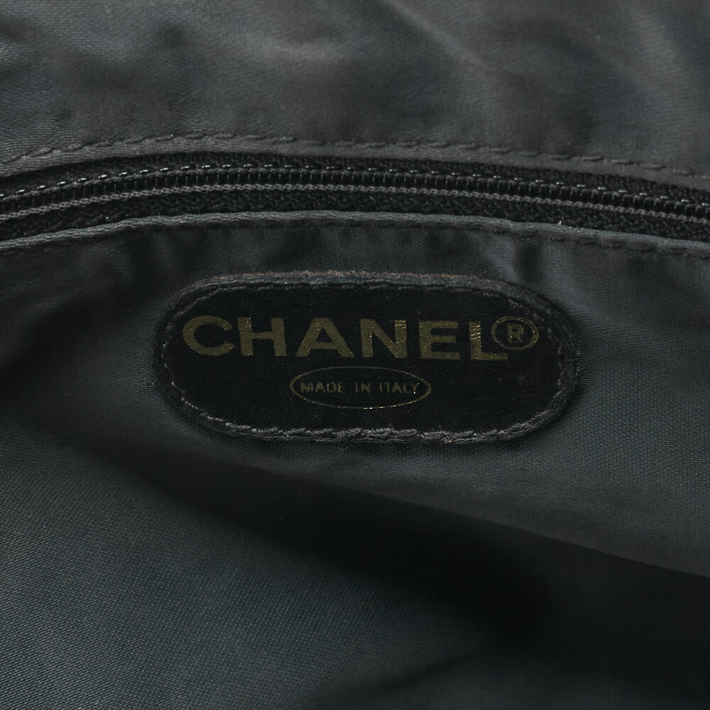 CHANEL Handbag Logo Mark Plate Charm Black Gold-Tone Hardware, Pre-Owned