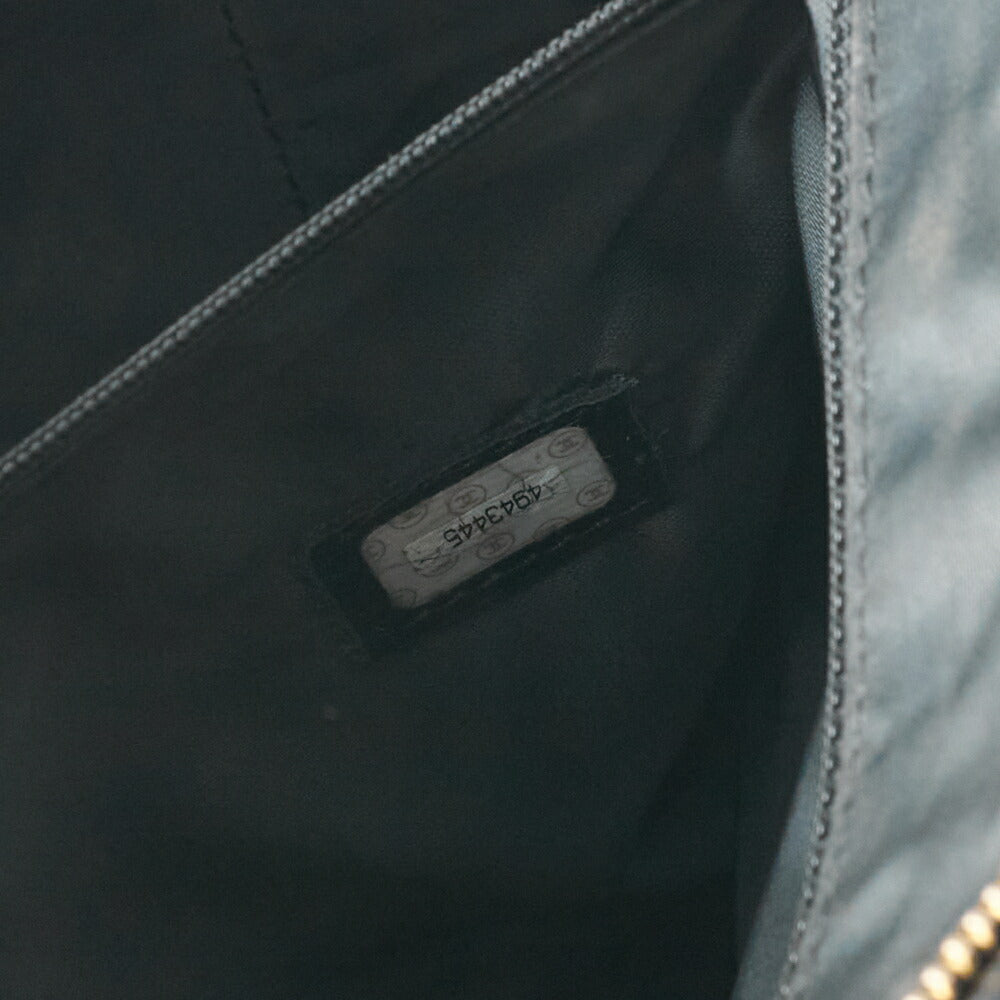 CHANEL Handbag Logo Mark Plate Charm Black Gold-Tone Hardware, Pre-Owned