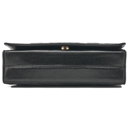 CHANEL Chain Shoulder Bag Top Coco Full Flap Push Lock Lambskin Black Coco Mark Gold-Tone Hardware, Pre-Owned