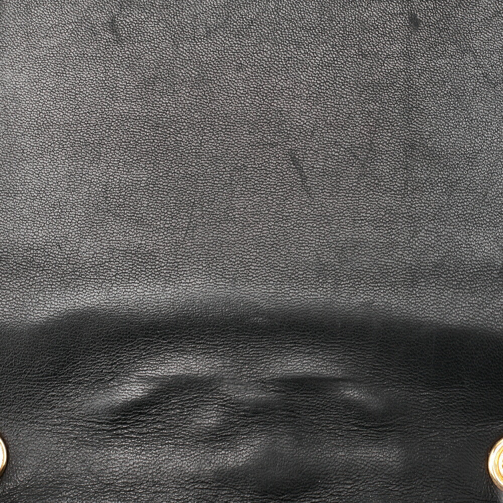 CHANEL Chain Shoulder Bag Top Coco Full Flap Push Lock Lambskin Black Coco Mark Gold-Tone Hardware, Pre-Owned