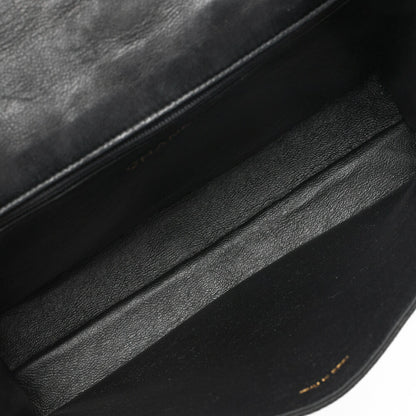 CHANEL Chain Shoulder Bag Top Coco Full Flap Push Lock Lambskin Black Coco Mark Gold-Tone Hardware, Pre-Owned