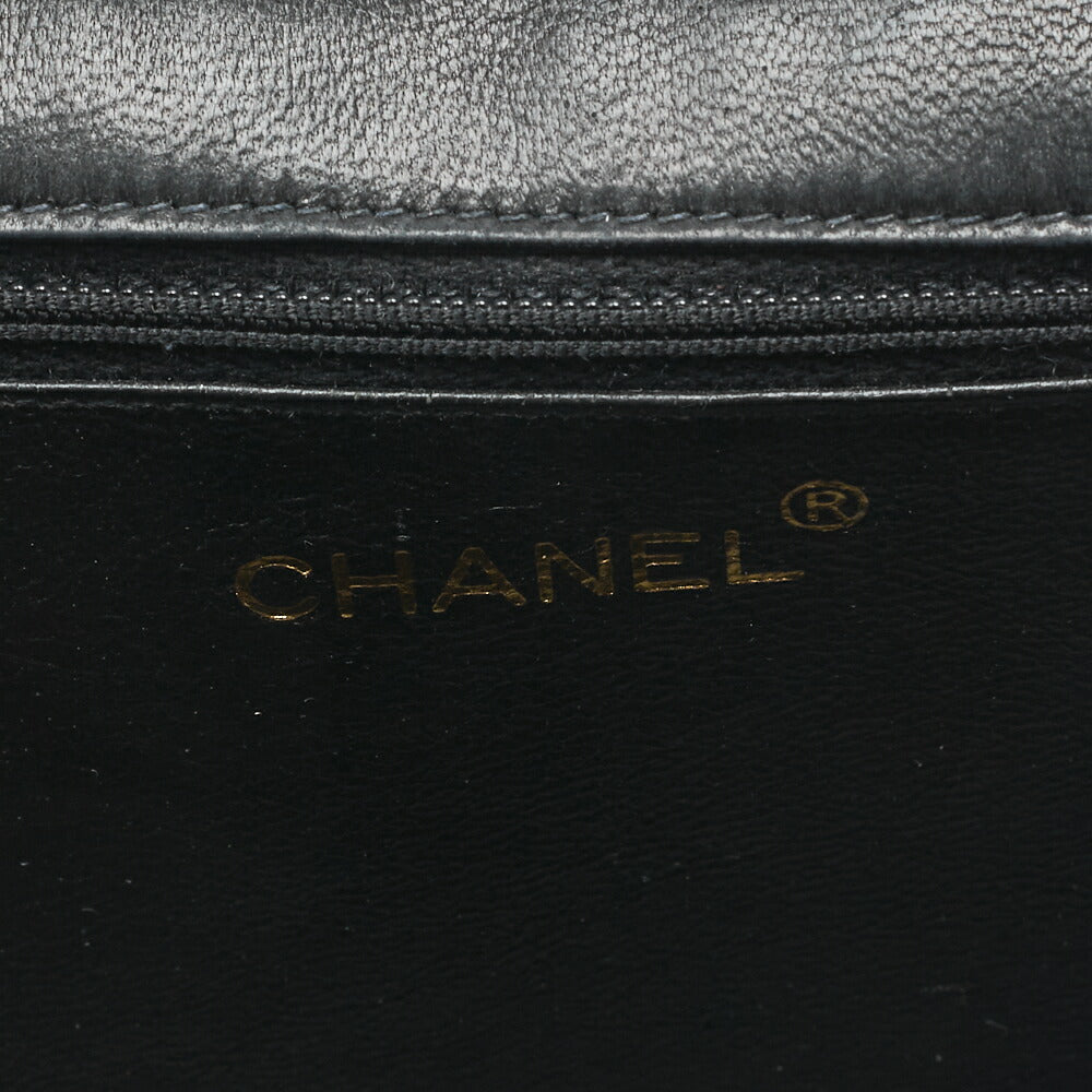CHANEL Chain Shoulder Bag Top Coco Full Flap Push Lock Lambskin Black Coco Mark Gold-Tone Hardware, Pre-Owned